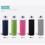 luluhut Travel drinkware Portable bottle new design of glass water bottle Transparent bottle for water tea glass drinking bottle
