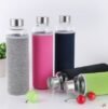 luluhut Travel drinkware Portable bottle new design of glass water bottle Transparent bottle for water tea glass drinking bottle - Image 2