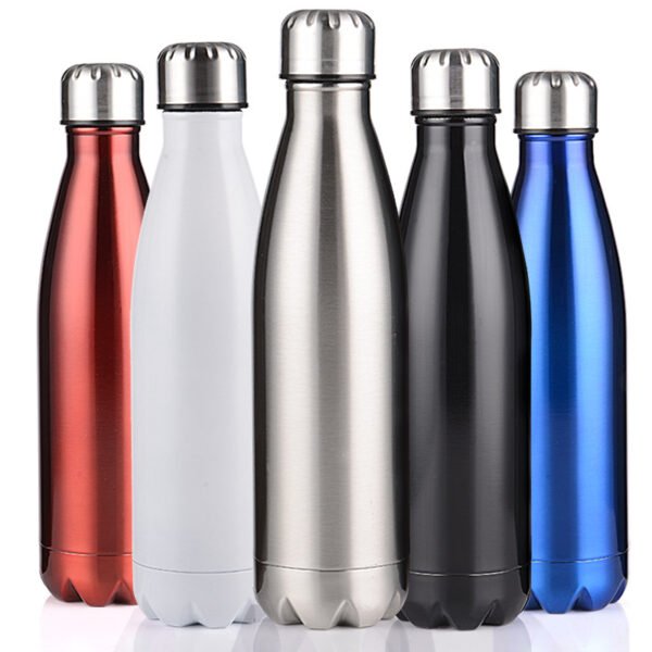 Vacuum stainless steel coke bottle vacuum flask beer bottle gift custom logo sports water glass lettering coke bottle