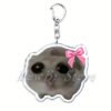 Cute hamster acrylic keychain mobile phone keychain bag decoration tag printed keychain accessories - Image 11