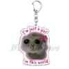 Cute hamster acrylic keychain mobile phone keychain bag decoration tag printed keychain accessories - Image 5