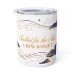 Insulated Coffee Mug — "Fuelled for the Skies" Crew Basket Travel Tumbler, 10oz